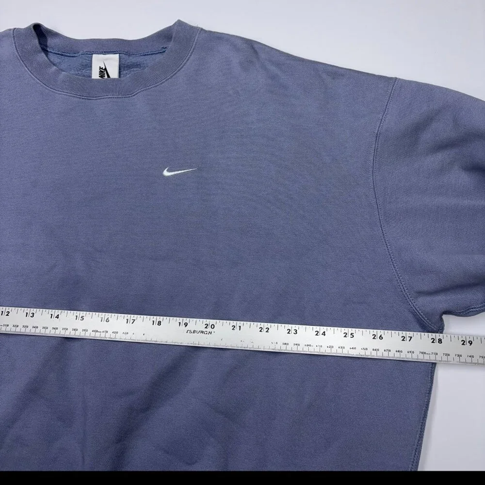 Nike Men's Sweatshirt Solo Swoosh Fleece Crewneck Blue - Size XL - Picture 8 of 9
